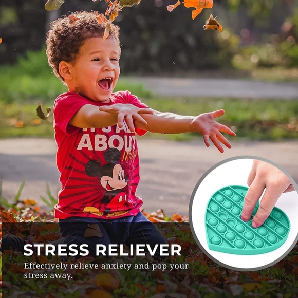 6 Pop It Fidget Toy Set, Pop it Fidget Toy Set OF 6 Different Shapes/Colors - Picture 9 of 12